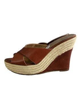 Jessica Simpson Tan Brown Espadrille Wedge Sandals